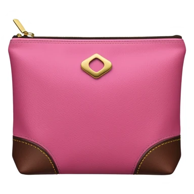 pink and brown modern makeup bag sticker