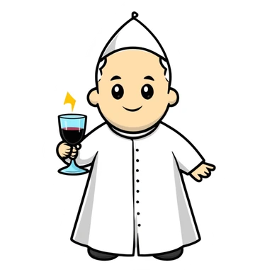 pope partying sticker