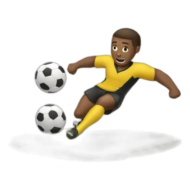 a football player scoring a goal sticker