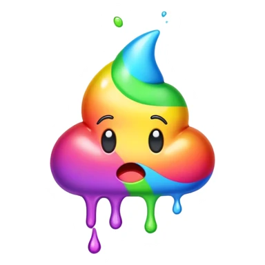 rainbow puke emoji sticker