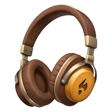 Brown headphones beats sticker