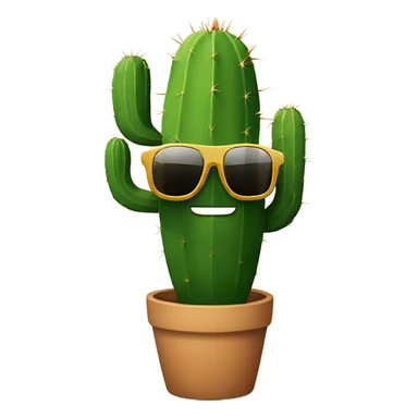 Cactus with sunglasses  sticker