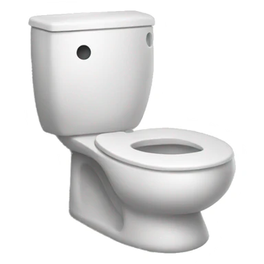 Toilet with smiling head sticking out  sticker