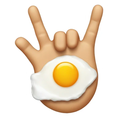 Fried egg with its hands in the air  sticker