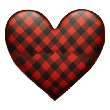 Red and black plade heart  sticker