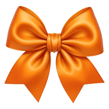 Orange bow sticker