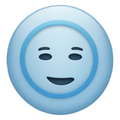 Blue circle with line in the middle sticker