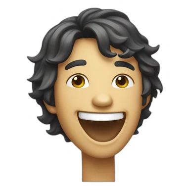 Person laughing and point us sticker