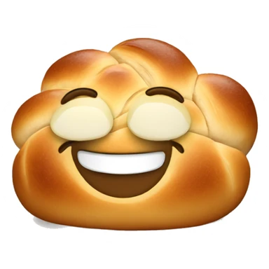 Challah bread that smiles sticker