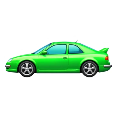 neon green car side view sticker
