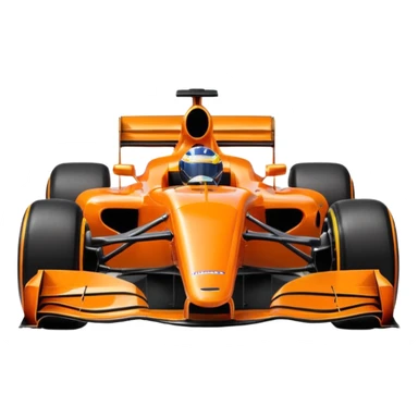 orange mclaren formula 1 car  sticker