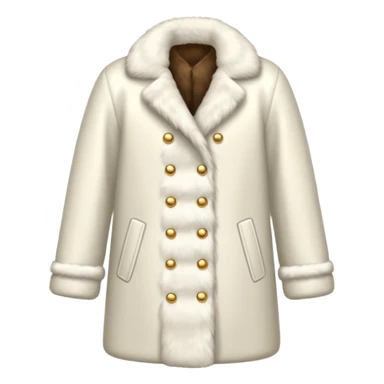 A luxurious fur white coat sticker