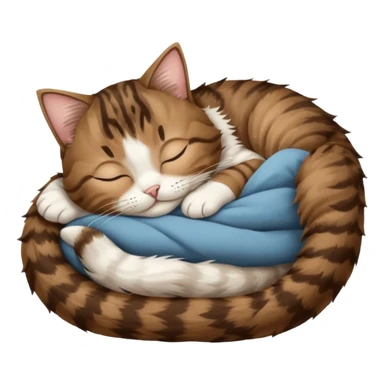 dark brown tabby and white cat sleeping upside down sticker