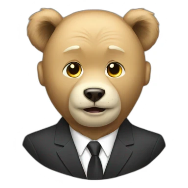 Putin in his bear sticker