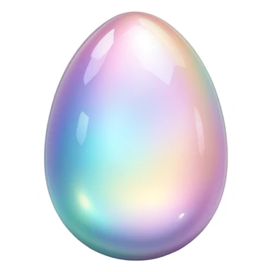 Sparkly glossy glittery Pastel iridescent glass crystal egg sticker