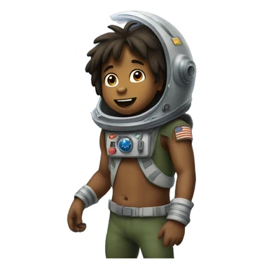 Mowgli in space sticker