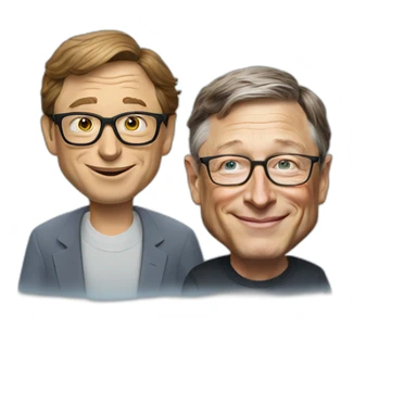 bill gates with Elon Musk sticker
