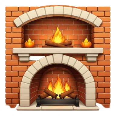 cozy fireplace sticker
