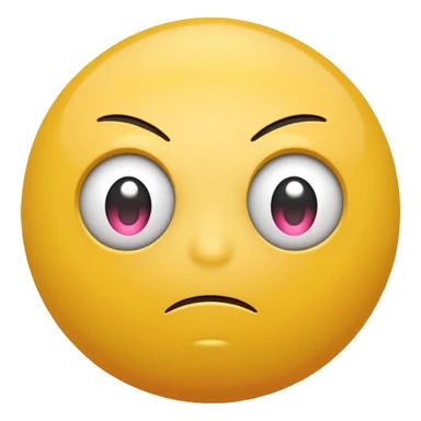 two emojis not happy stuck together no pink cheeks sticker