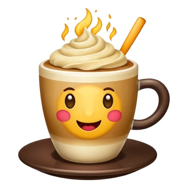 genera un cafe con vainilla sticker