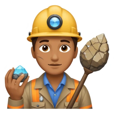 mineral rock fan geologist face sticker