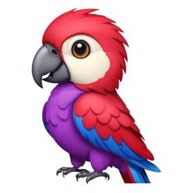 purple and red parrot  sticker