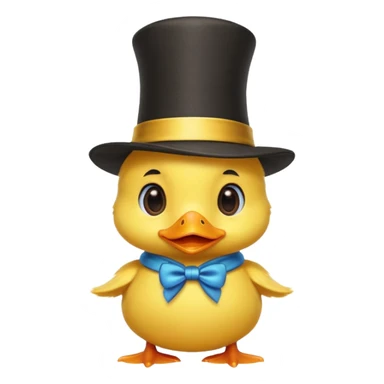 baby duck with magician’s hat
 sticker