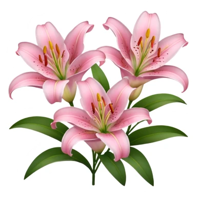 Pink lilies sticker