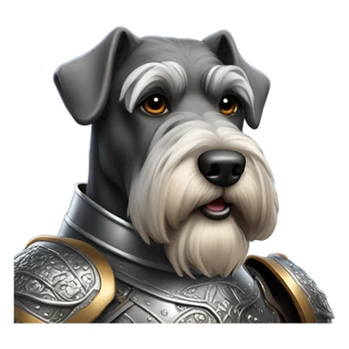 Giant Schnauzer in armor sticker
