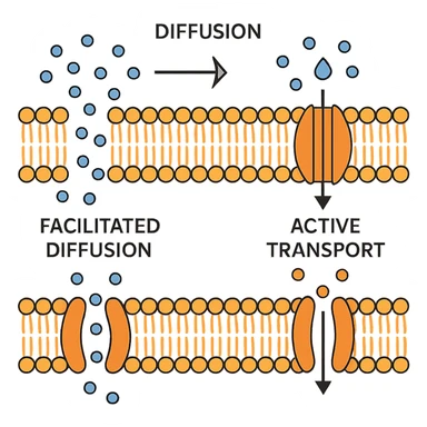 Transportvorgänge durch Biomembranen sticker