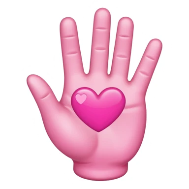 Emoji hand heart sticker