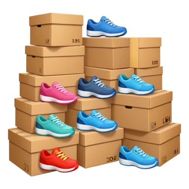 boxes of shoes sticker