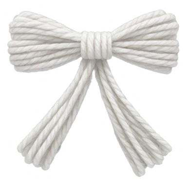 Thin white string in a bow sticker