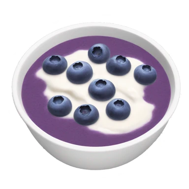 Blueberry yogurt bowl sticker