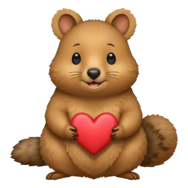 Quokka holding a heart  sticker