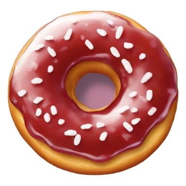 Donut filled with strawberry jam and powdered sugar  sticker