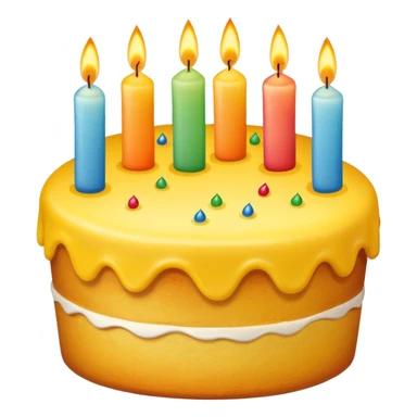 yellow birthday cake sticker