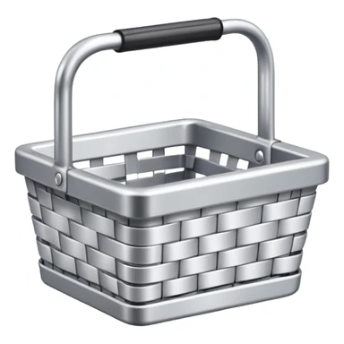 Small square basket made of aluminum sticker