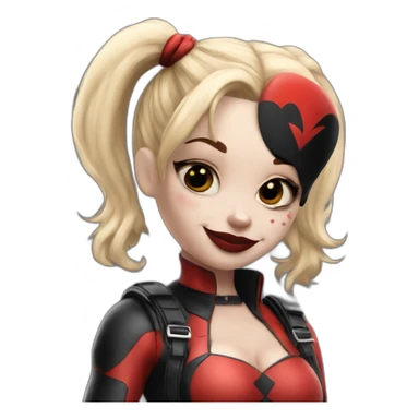 Harley quinn with teddy sticker