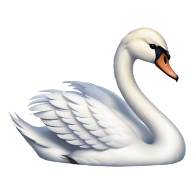Swan with moon sticker