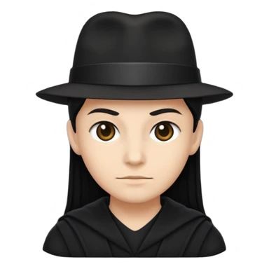 time traveler in black clothes sticker