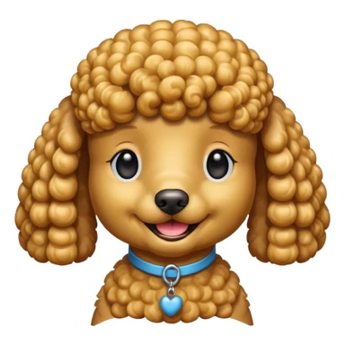 Smiling poodle sticker