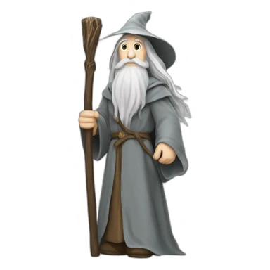 Gandalf using staff sticker