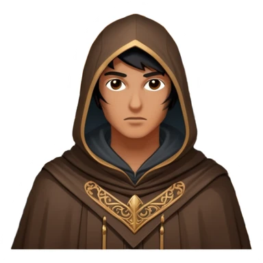 icon featuring Assasin's Creed in an iconic assassin's hood, standing tall against the backdrop of Florence. The design captures the essence of adventure, with intricate details of historical architecture and a sense of mystery. The character is poised, ready for action. transparent background. sticker