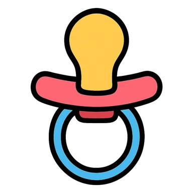 pacifier pacifier icon color outline sticker