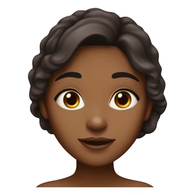 Caramel skin toned girl with dark hair and chocolate eyes  sticker