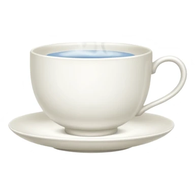 teacup with rising steam lines sticker
