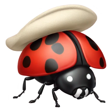 lady bug with hat sticker