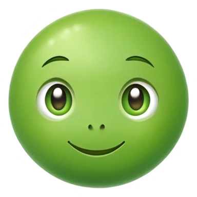 A green pea, round and bright sticker