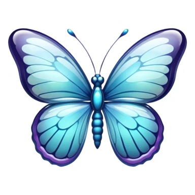 transparent butterfly shaped glass, shiny and translucent glass style sticker